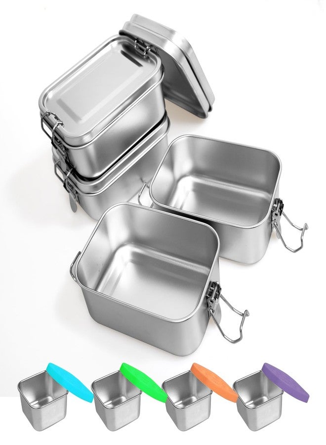 SENONAPO 8 Pcs Stainless Steel Bento Box 550ml Lunch Box for Dishwasher Bento Box Reusable Lunch Box Stainless Steel Food Storage Containers for Home Work School Camping Supplies - Image 1